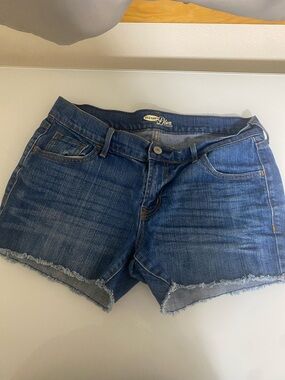 Old Navy Blue Denim Frayed Hem Shorts